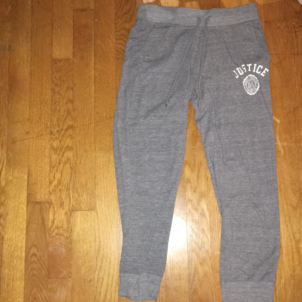 Gray sweatpants